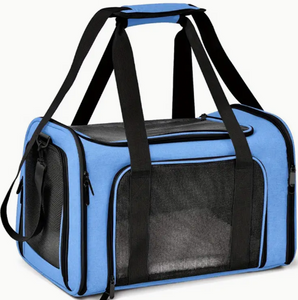 Blue / Black 17.28x 11.8 x 11.8 inches Pet Carrier: Airline Approved