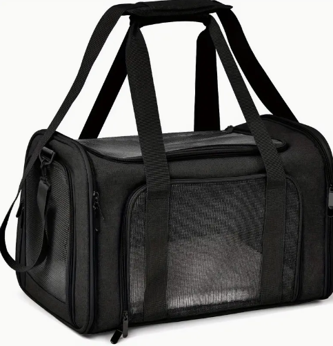 Black 17.2 x 11.8 x 11.8  inches Pet Carrier: Airline Approved