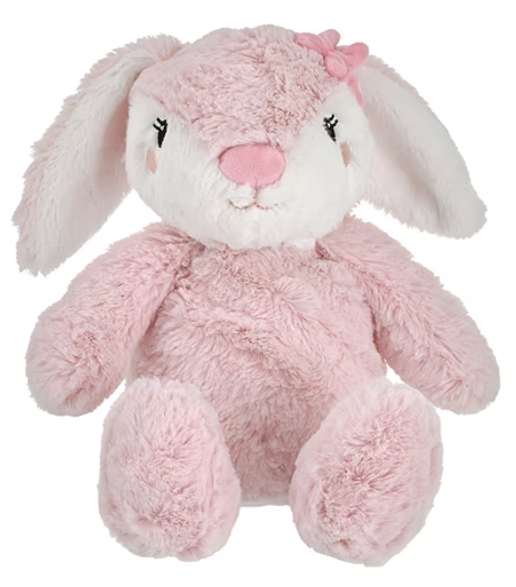 Blush Bunny Toy: 8 x 12 x 4.25  inches