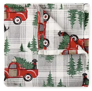 Pups in a Truck Pet Blanket: 60 x 50 inches