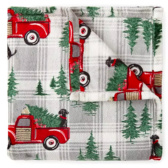 Pups in a Truck Pet Blanket: 60 x 50 inches