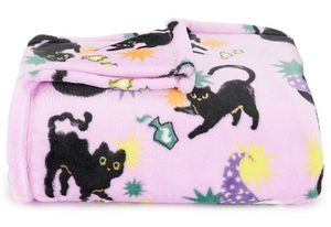 60" x 72" (5 ft x 6 ft) Black Kitty Throw. Keep Pet Vehicle & Bed Covered