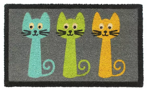 Kitty Triplet Doormat 18" x 30"