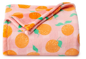 60" x 72" (5 ft x 6 ft) Oranges Throw. Keep Pet Vehicle & Bed Covered