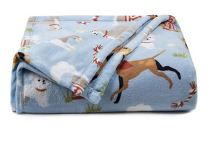 60" x 72" (5 ft x 6 ft) Prancing Pup Throw. Keep Pet Vehicle & Bed Covered