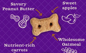 Treat Pups with peanut butter biscuits!