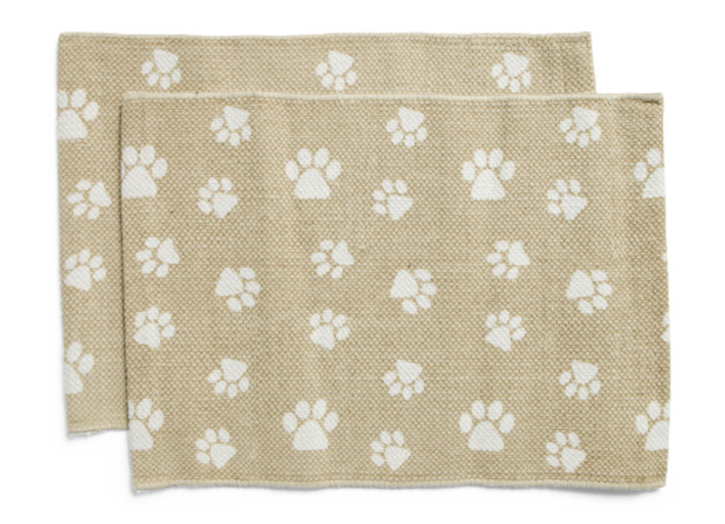 Two Pet Placemats - Sand Beige