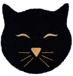 Black Cat Doormat 20" x 20"