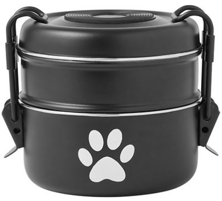 Noir 3-Compartment Travel Feeder