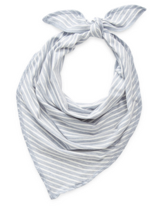 Dog Bandana - Light Gray Stripe