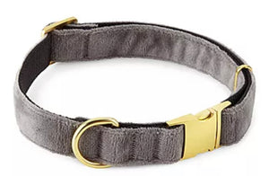 Dog Collar: Velvet Smoke Gray