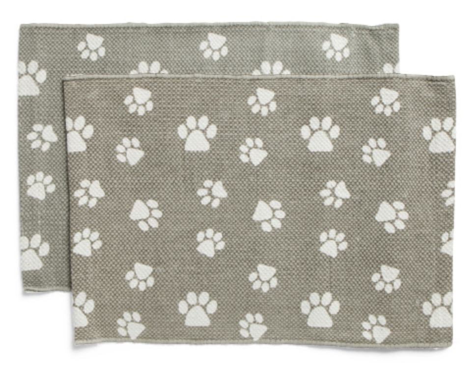 Two Pet Placemats - Gray